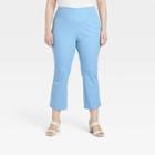 Women's Plus Size Super-high Rise Slim Fit Cropped Kick Flare Pull-on Pants - A New Day Blue