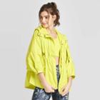 Women's Zip-up Poncho - Joylab Lime Xs, Women's, Yellow