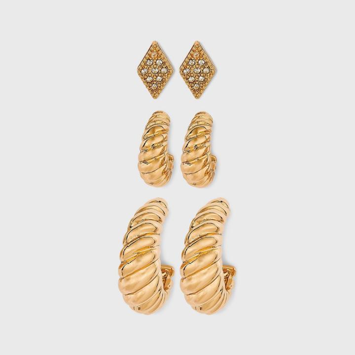 Shrimp Hoop Earrings - A New Day Gold