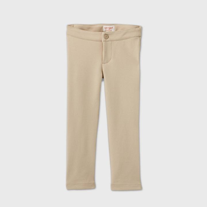 Toddler Girls' Stretch Uniform Ponte Pants - Cat & Jack Khaki