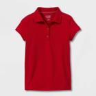Girls' Stain Release Uniform Polo Shirt - Cat & Jack Red