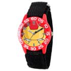 Boys' Marvel's Avengers Iron Man Red Plastic Time Teacher Watch - Black, Boy's,