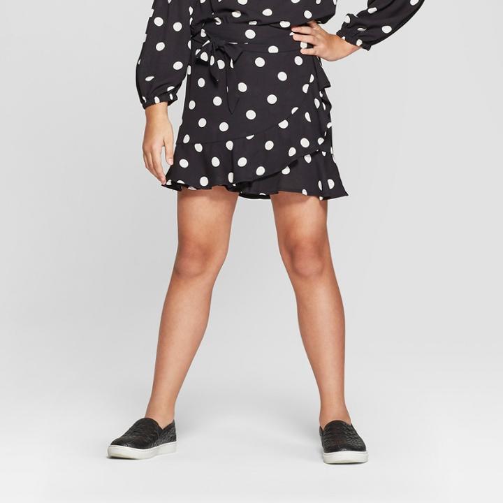 Girls' Woven Shorts - Art Class Black