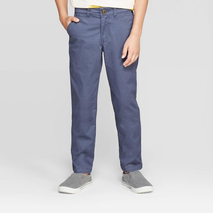 Oversizeboys' Chino Pants - Cat & Jack Blue 16 Husky, Boy's