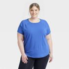 Women's Plus Size Essential Crewneck Short Sleeve T-shirt - All In Motion Cobalt