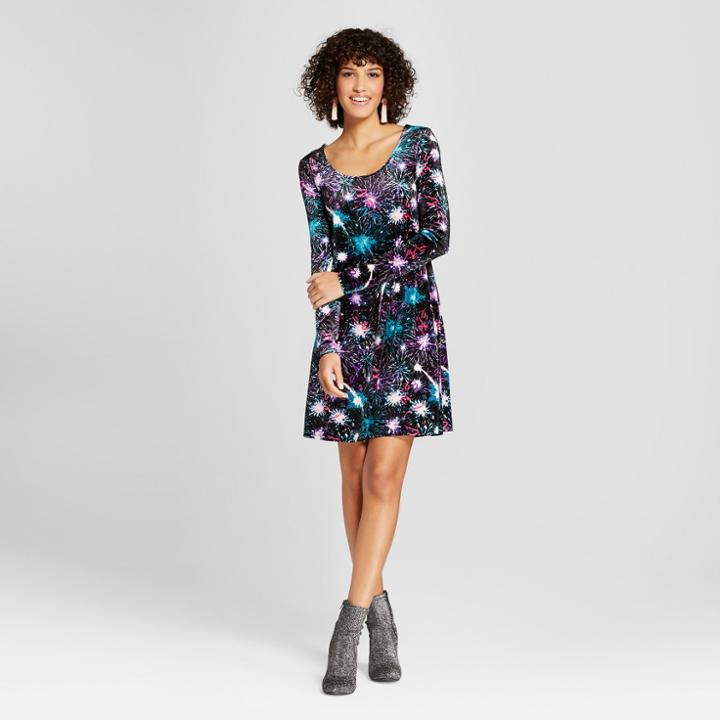 Women's New Years Eve Velvet Dress - Xhilaration Blue