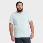 Men's Tall Regular Fit Short Sleeve V-neck T-shirt - Goodfellow & Co Aqua