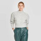 Women's Mock Turtleneck Pullover Sweater - Prologue Gray