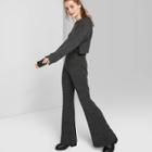 Women's High-rise Flared Pants - Wild Fable Charcoal Xs, Women's, Gray