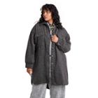 Women's Plus Size Checkered Oversized Shirt Jacket - Rachel Comey X Target Dark Gray