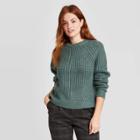Women's Crewneck Pullover Sweater - A New Day Green