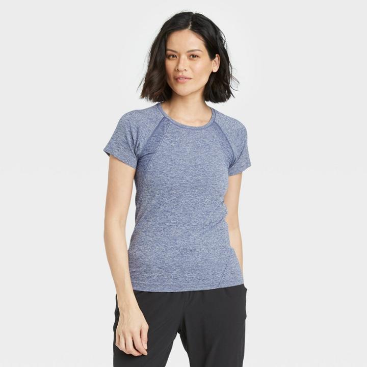 Women's Seamless Short Sleeve T-shirt - All In Motion Sapphire