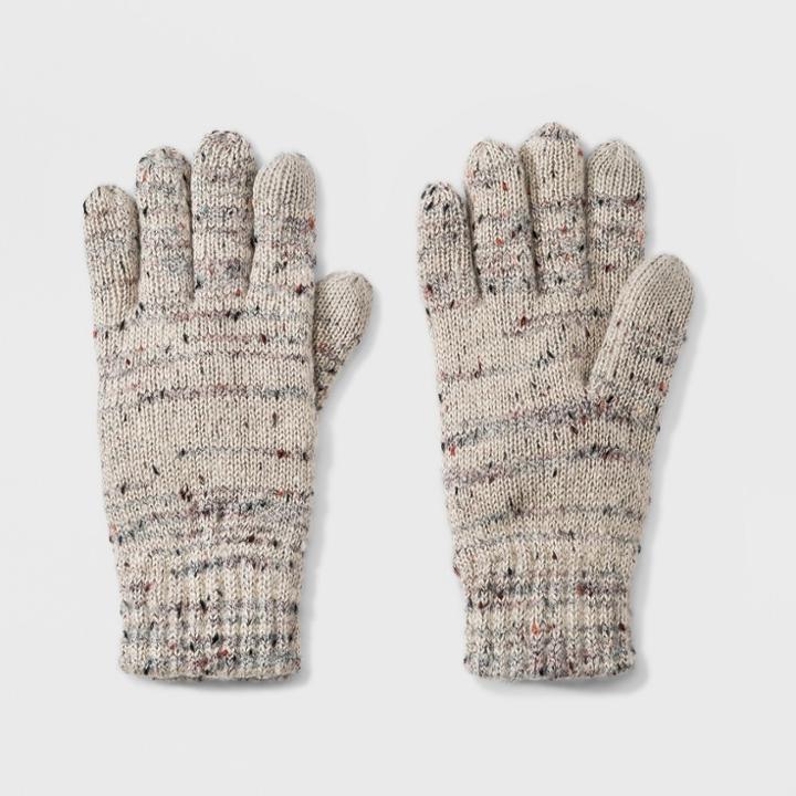 Women's Fleece Lined Tech Touch Gloves - Universal Thread Oatmeal