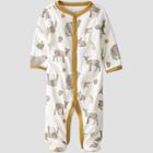 Baby Organic Cotton Animals Print Sleep N' Play - Little Planet By Carter's Off-white/beige