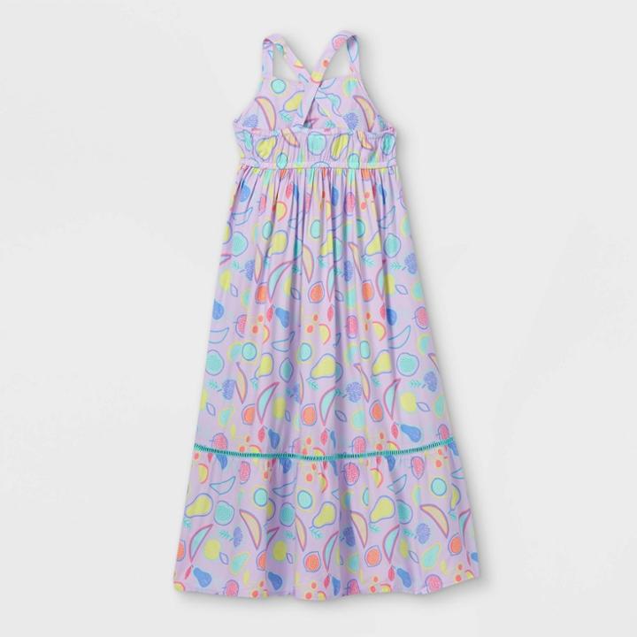 Girls' Smocked Woven Maxi Sleeveless Dress - Cat & Jack Light Purple