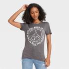 Vintage Concert Tees Women's The Beatles All You Need Is Love Short Sleeve Graphic T-shirt - Heather Gray