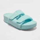 Women's Remi Platform Slide Sandals - A New Day Turquoise Blue