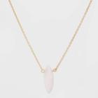 No Brand Petiteshort Necklace With Stone - Pink, Women's