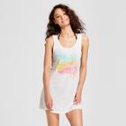 Women's Graphic Tank Cover Up Dress - Xhilaration White
