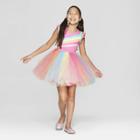 Girls' Nickelodeon Jojo's Closet Tutu Rainbow Skater Dress - L,