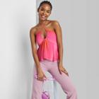Women's Woven Halter Tank Top - Wild Fable Berry Pink
