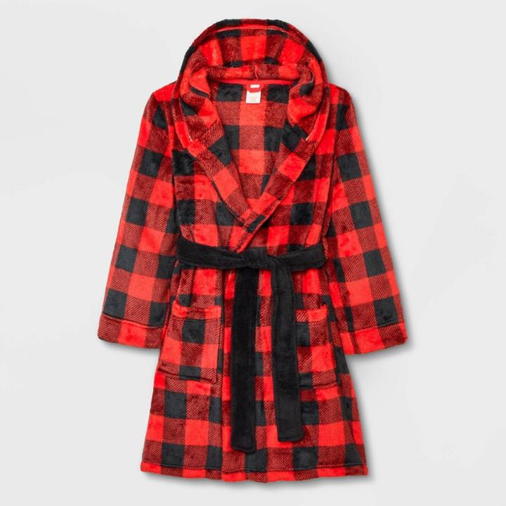 Boys' Holiday Robe - Cat & Jack Red/black