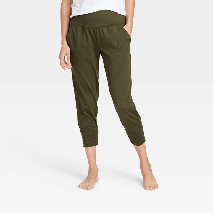 Women's Soft Stretch Practice Pants - All In Motion Deep Olive