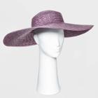 Women's Wide Brim Open Weave Straw Boater Hat - A New Day