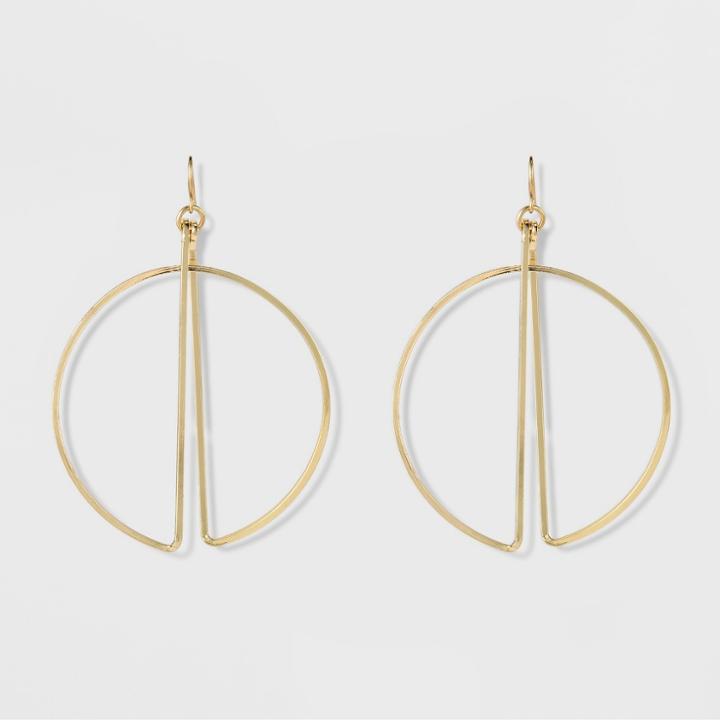 Target Women's Natasha Accessories Gold Plated Geometric Earring - Gold (3),