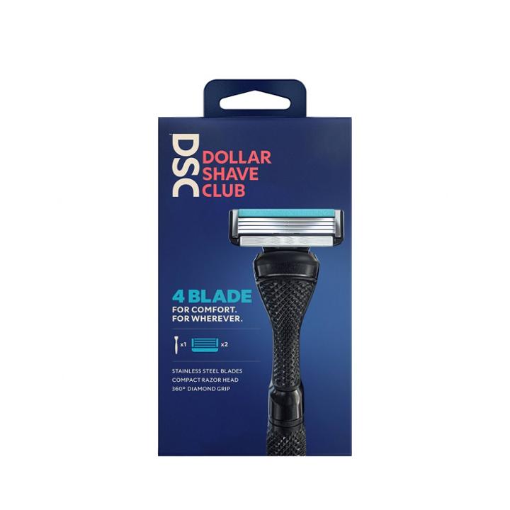 Dollar Shave Club 4-blade Razor Starter Set 1 Handle +