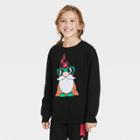 Well Worn Kid's Gnomie Family Holiday Graphic Sweatshirt - Black