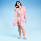 Women's Kimono Cover Up - Shade & Shore Dusty Mauve Tie-dye
