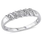 Target Diamond Illusion Wedding Band In Sterling Silver -
