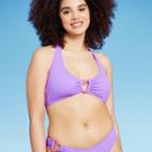 Women's Heart Detail Bralette Bikini Top - Wild Fable Purple