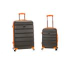 Rockland 2pc Expandable Abs Spinner Luggage Set - Charcoal, Grey