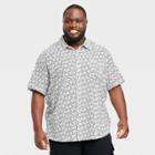 Men's Big & Tall Short Sleeve Knit Button-down Shirt - Goodfellow & Co White
