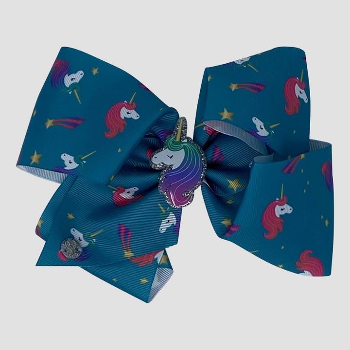 Girls' Jojo Siwa Unicorn Bow Hair Clip - Blue