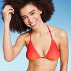 Women's Triangle Bikini Top - Wild Fable Orange Ombre Print Xxs