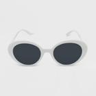 Women's Plastic Oval Sunglasses - Wild Fable White