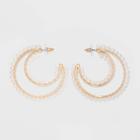 Sugarfix By Baublebar Crescent Moon Earrings With Pearl - Pearl, White