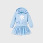 Disney Toddler Girls' Frozen Long Sleeve Fleece Tutu Dress - Blue