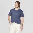 Men's Big & Tall Short Sleeve Elevated Ultra-soft Crew Neck T-shirt - Goodfellow & Co Subdued Blue