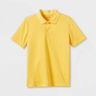 Kids' Short Sleeve Performance Uniform Polo Shirt - Cat & Jack Yellow