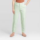 Women's Mid-rise Slim Ankle Pants - A New Day Mint 0, Women's, Green