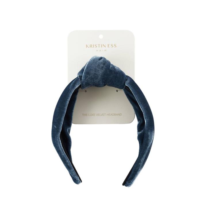 Kristin Ess The Luxe Velvet Headband - Denim