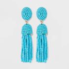 Sugarfix By Baublebar Polished Beaded Tassel Earrings - Blue