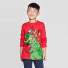 Boys' Long Sleeve Christmas Graphic T-shirt - Cat & Jack Red L, Boy's,
