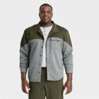 Men's Big & Tall Quilted Shirt Jacket - All In Motion Olive Green Heather