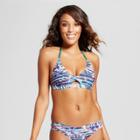 Mossimo Women's Cut-out Bralette Bikini Top - Parakeet Teal Multi - S -