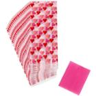 Wilton 20ct Plastic Hearts Print Gift Bags Red/pink, Red Pink